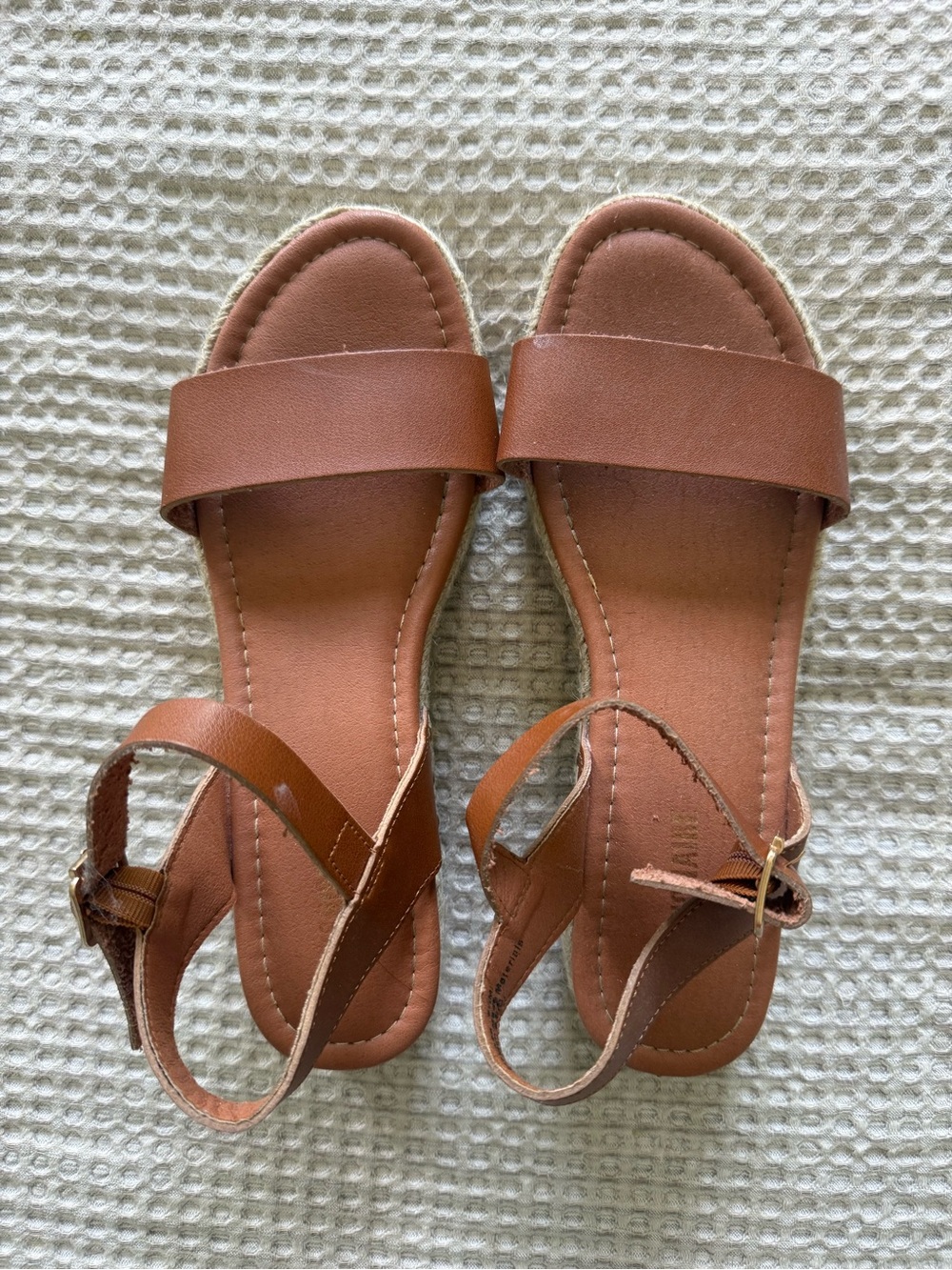 Women’s Tan Open-Toe Ankle-Strap Sandals